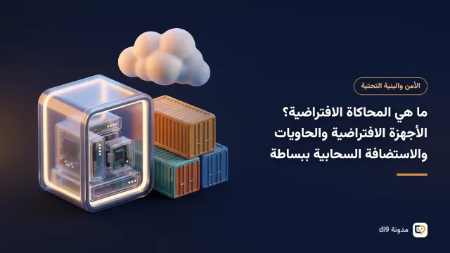 خادم فعلي واحد مقسم إلى عدة أجهزة افتراضية وحاويات معزولة عن بعضها