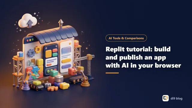 Replit workspace in a browser with the Agent chat, app preview and publish button